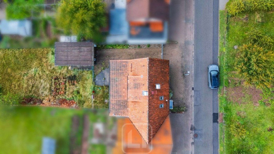 Vogelperspektive Doppelhaush�lfte Dobel