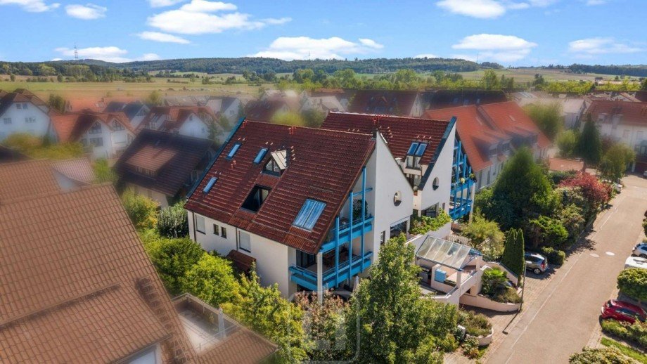 Nord-Westansicht Maisonettewohnung Renningen