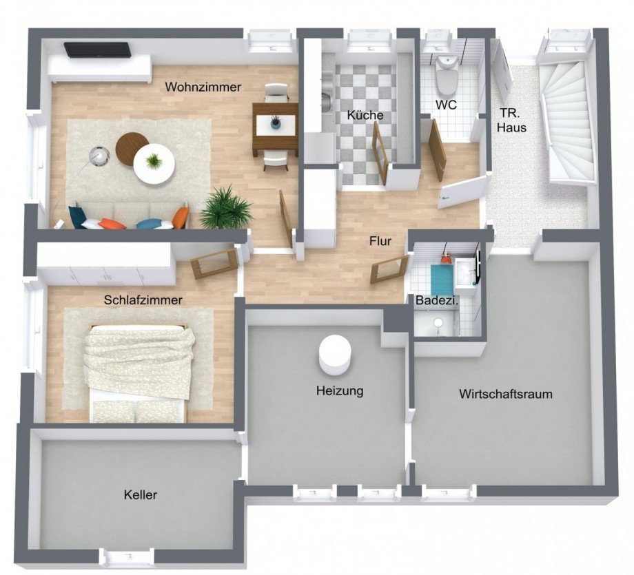 Grundriss Untergeschoss Zweifamilienhaus Heimsheim