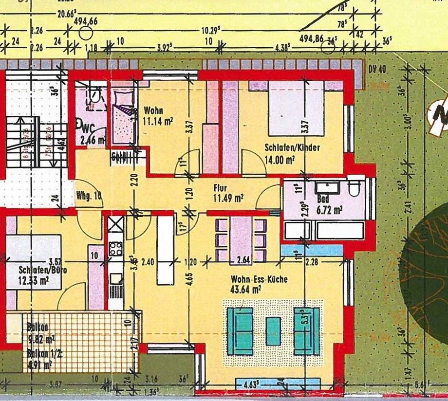 Grundriss Wohnung 10 Dachgeschosswohnung Althengstett