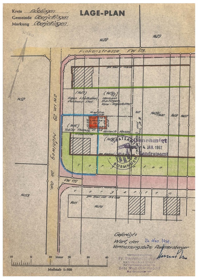 Lageplan Erdgeschosswohnung Jettingen