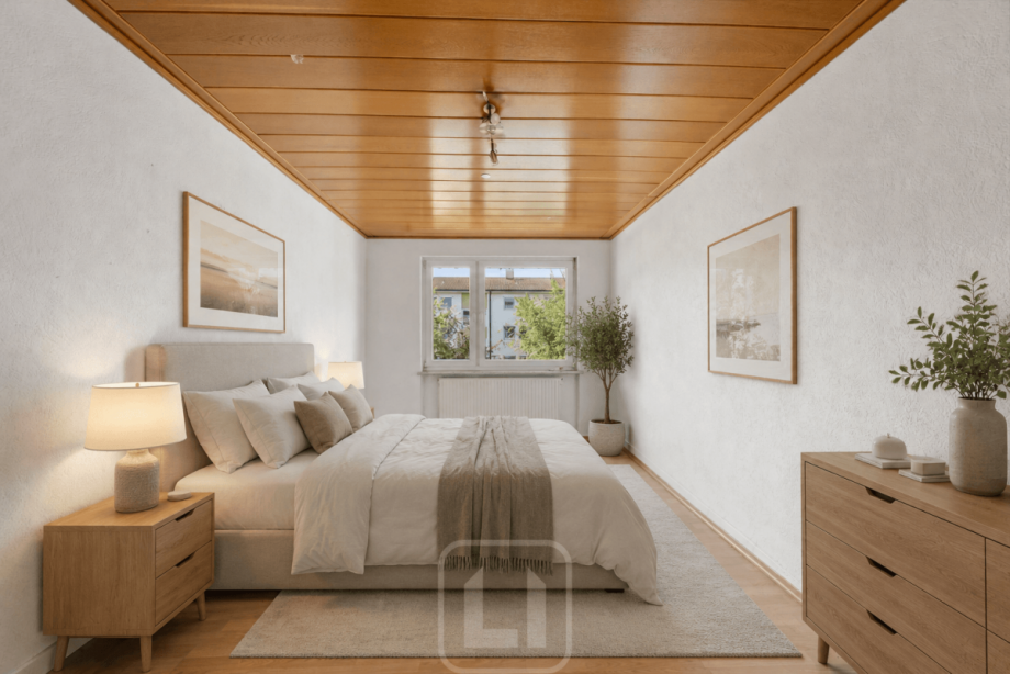 Schlafzimmer-Illustration Etagenwohnung Herrenberg