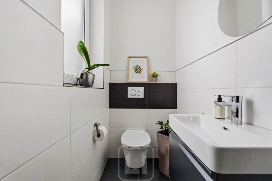 G�ste-WC mit Fenster Bungalow M�ssingen