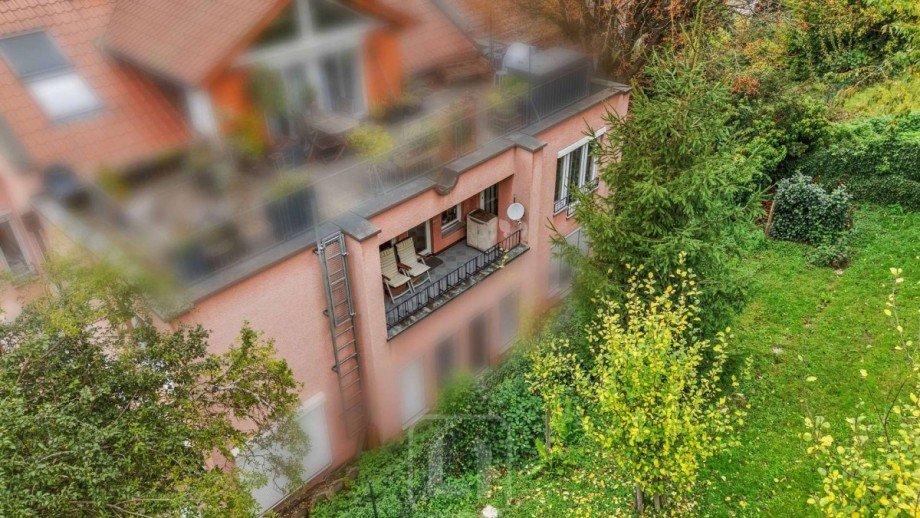 Balkon von oben Etagenwohnung Pforzheim