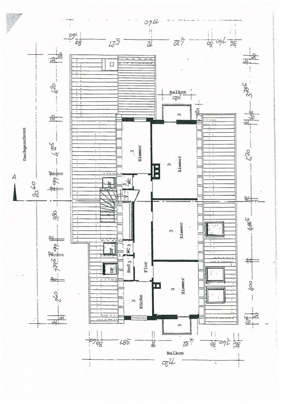Grundriss DG Mehrfamilienhaus Hirsau