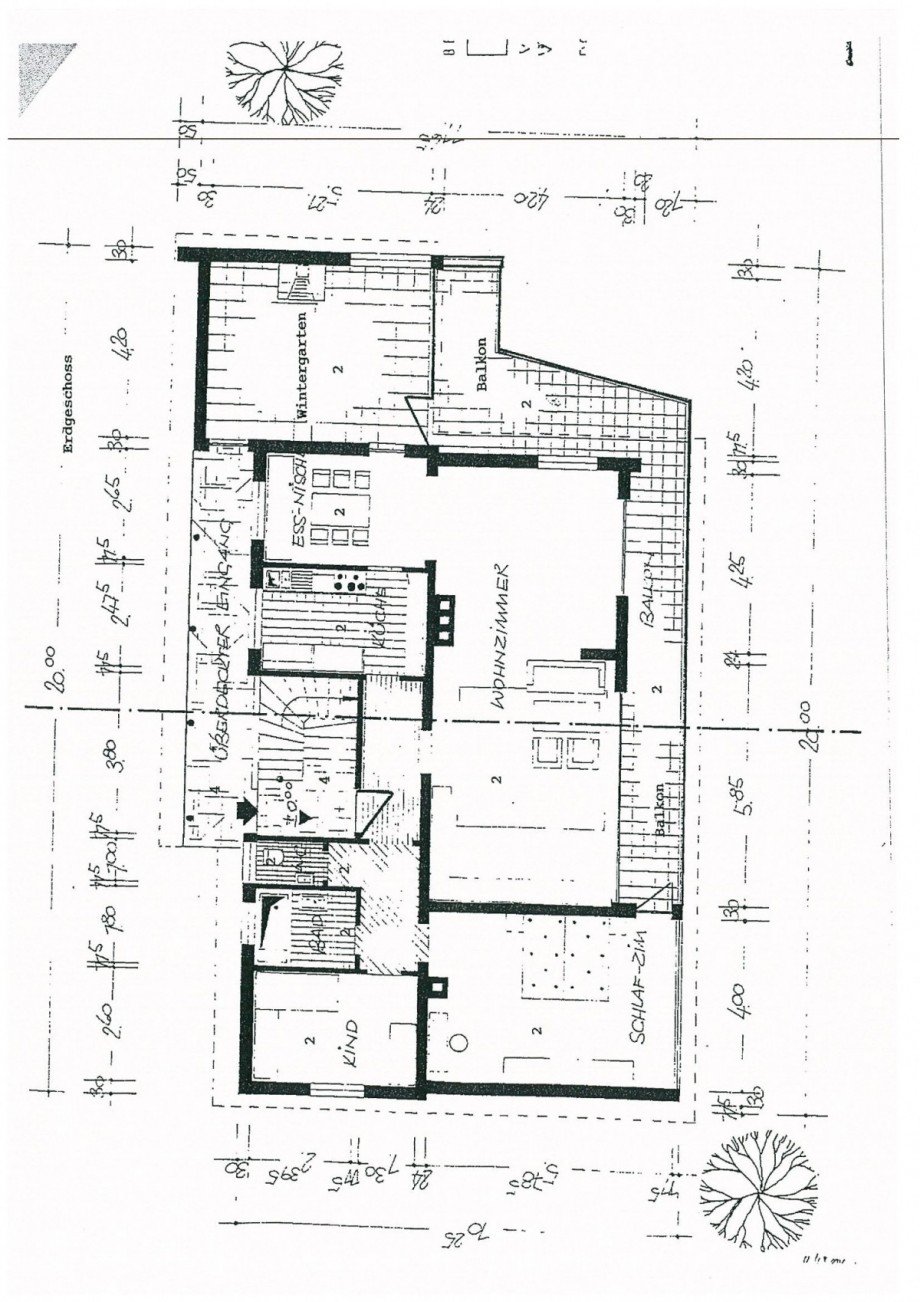 Grundriss EG Mehrfamilienhaus Hirsau