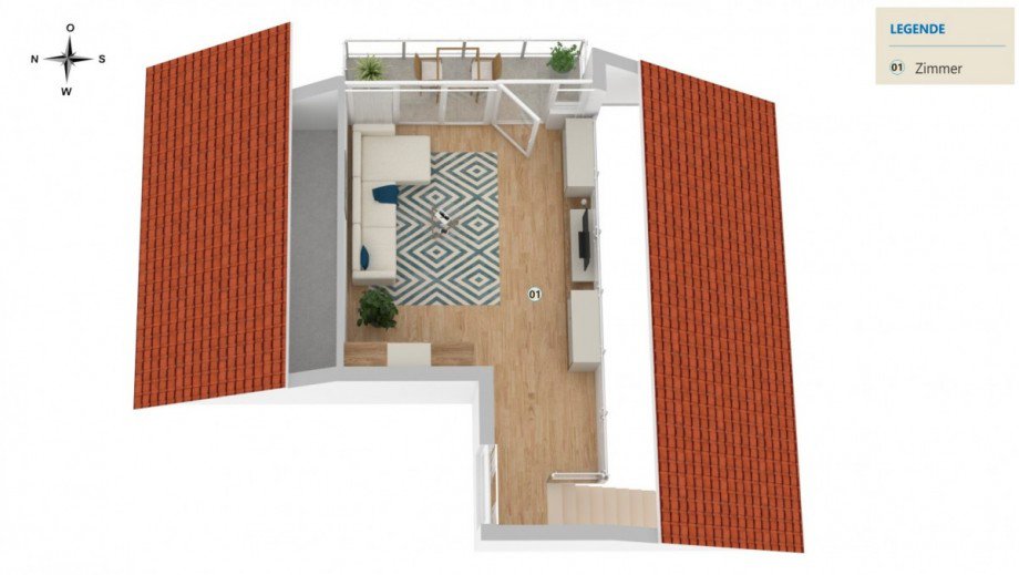 2. Dachgeschoss Maisonettewohnung Nufringen