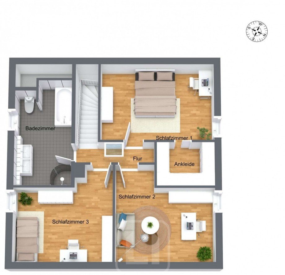3D 1. OG Einfamilienhaus Calw