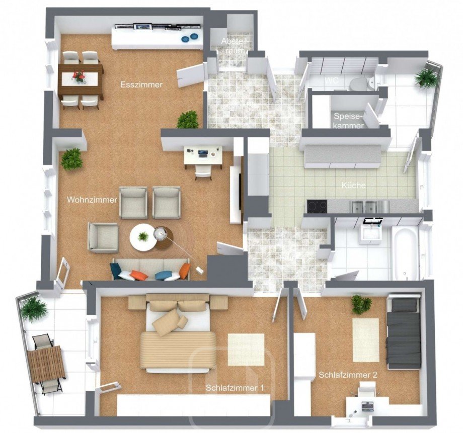 3D Grundriss Wohnung Stuttgart