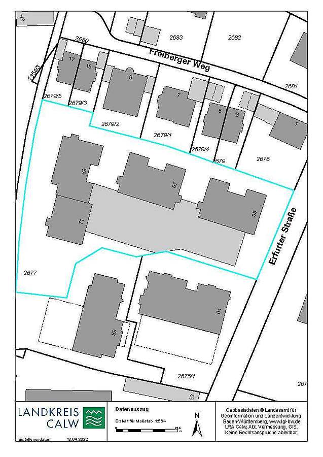 Lageplan Maisonettewohnung Calw-Heumaden