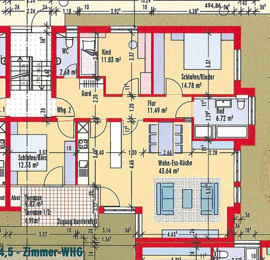 Grundriss Wohnung 2 NEU Erdgeschosswohnung Althengstett
