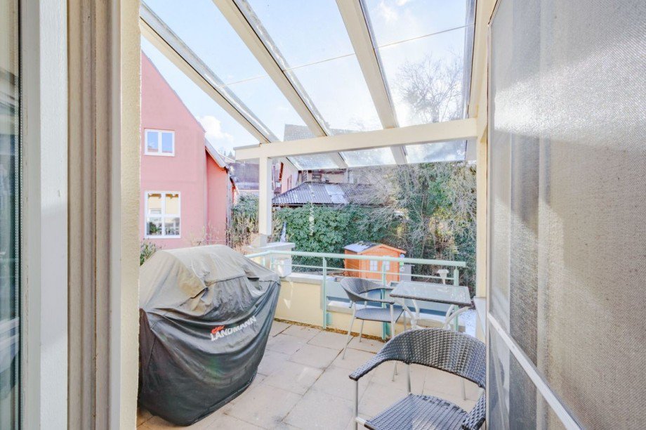 Balkon | Blick in den Garten Etagenwohnung Aidlingen