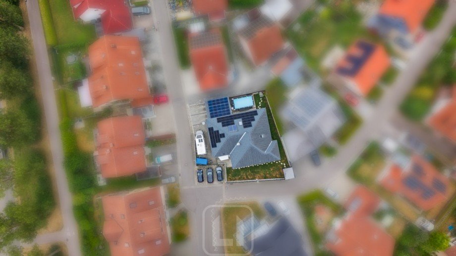 Aus der Vogelperspektive Bungalow M�ssingen