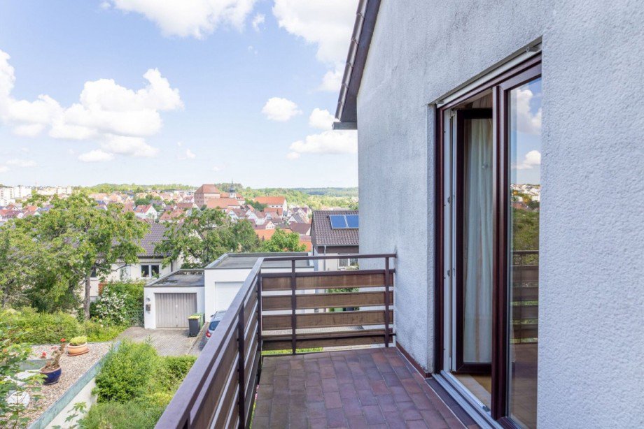 Aussicht Westbalkon Zweifamilienhaus Heimsheim