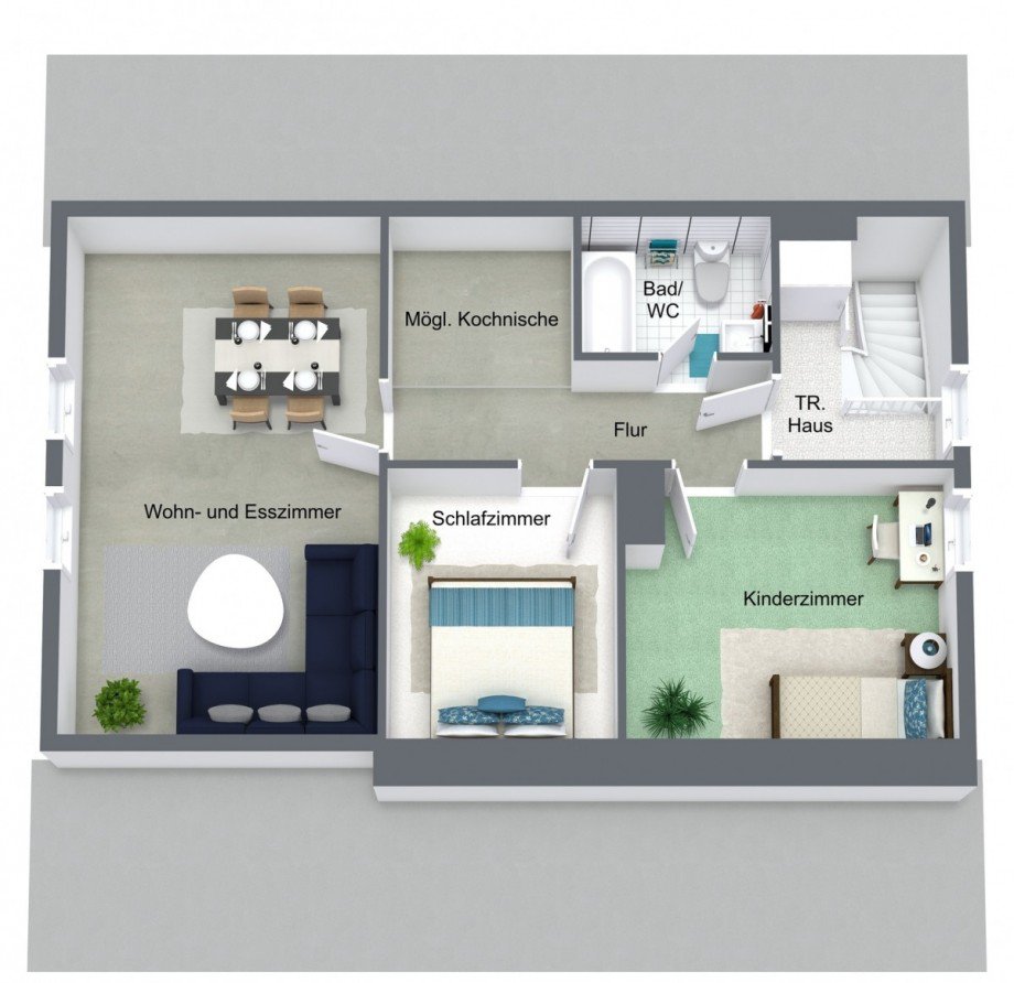 Grundriss Dachgeschoss Zweifamilienhaus Heimsheim
