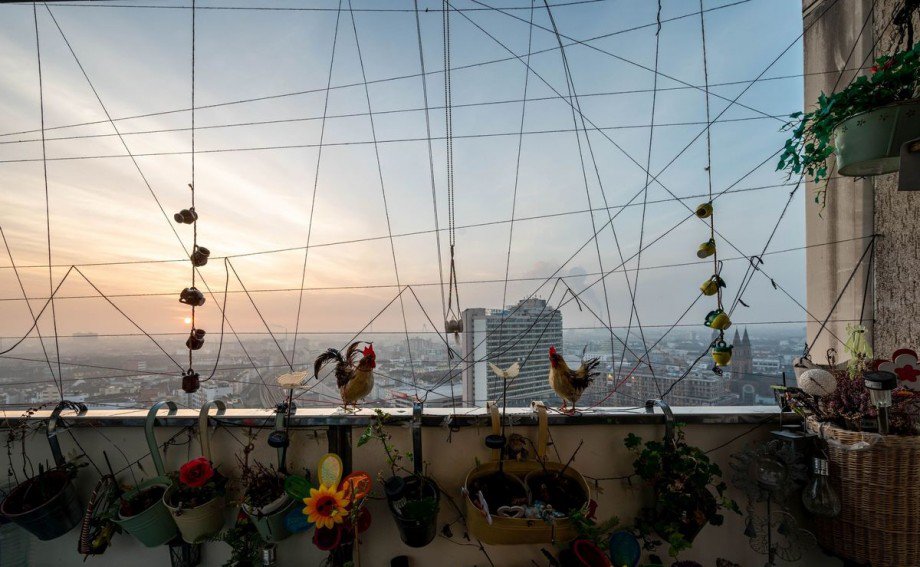 Loggia | Skyline von Ludwigshafen Etagenwohnung Ludwigshafen am Rhein